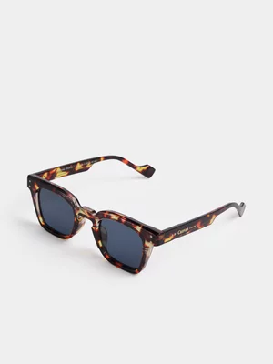 Canvas Wayfarer Tortoise Shell Sunglasses