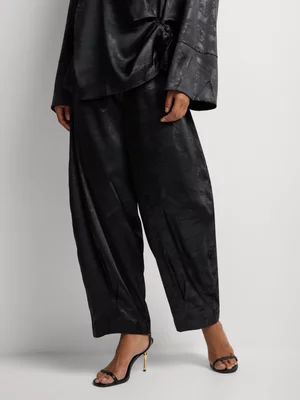 Luella Barrel Leg Satin Pants
