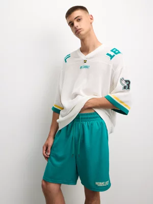 Redbat Athletics Men's Teal Mesh Shorts