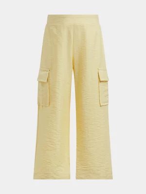 Jet Younger Girls Soft Yellow Cargo Pants