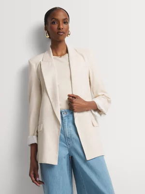 Relaxed Linen Blend Blazer 
