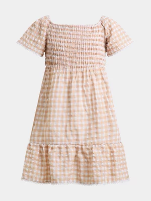 Jet Older Girls Brown Check Dress