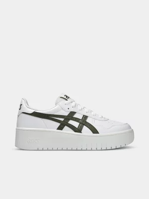 Women's Asics Japan S  Platform White/Green Sneaker 