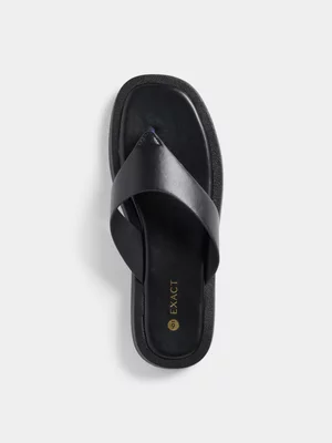 Exact Women's Black Thong Sandals 