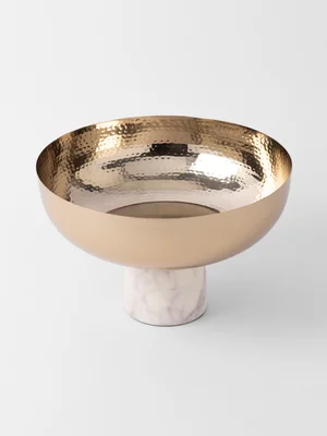 Grace Charlotte Marble Base Bowl 25cm Gold