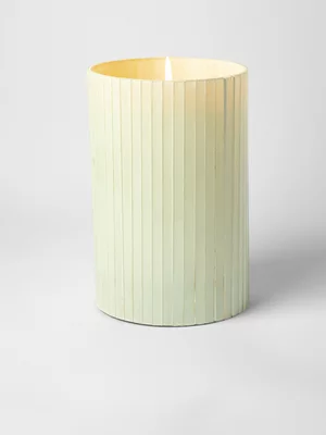 Mosaic Pillar Candle Holder White