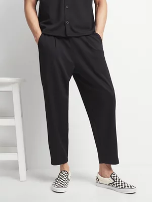 The FIX Men's Black Pleated Co-Ord Pants 