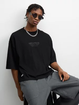 Redbat Classics Men's Boxy HD Black T-Shirt