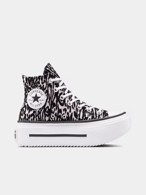 Converse Women's CTAS Lift Double Stack Platfrom Leopard Sneaker