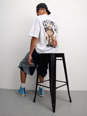 The FIX Men's White Teddy Graphic Top