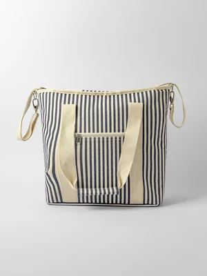 Nautical Stripe Cooler Bag Navy 36cm
