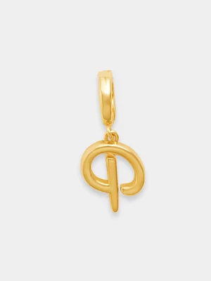 14ct Gold Plated Initial P Charm