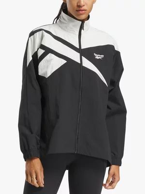 Reebok Women's Open Hem Vector Black/White Track Jacket