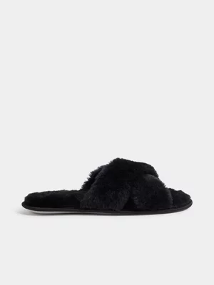 Exact Women's Black Crossover Slippers