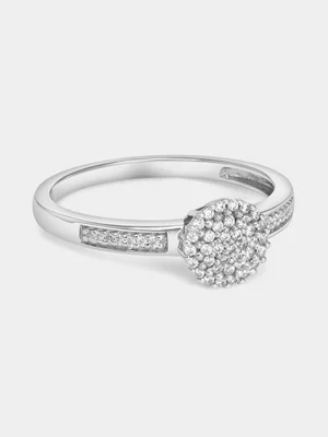 White Gold Diamond Round Multi-Stone Ring 