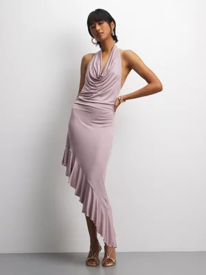 The FIX Women's Rose Halter Ruffle Midi Dress