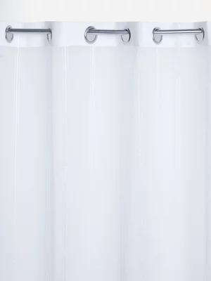 Jet Home White Dobby Dolly Eyelet Curtain 