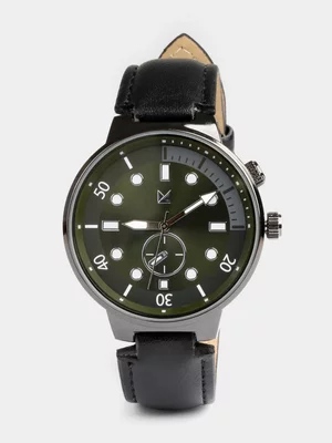 Markham Men's Quarter Mark Green Watch