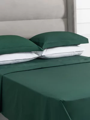 Guest House The Cool Crisp Flat Sheet 200tc Emerald
