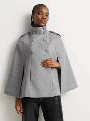 Melton Diamante Cape Coat