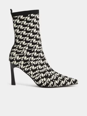 The FIX Women's Mono Printed Sock Boot