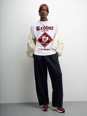 Redbat Athletics Men's White Skate Graphic T-Shirt