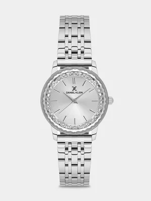 Daniel Klein Silver Plated Silver Tone Dial Bracelet Watch 