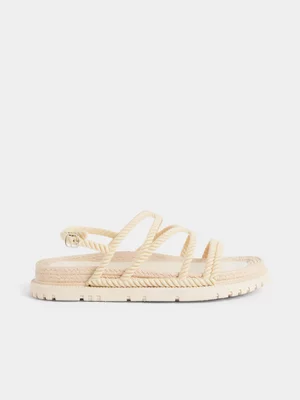 Exact Women's Natural Espadrille Sandals 