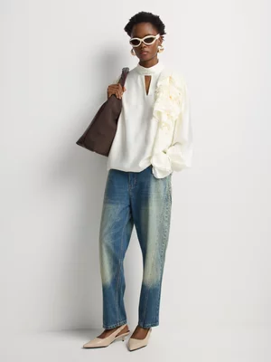 FF Denim Barrel Leg Jeans