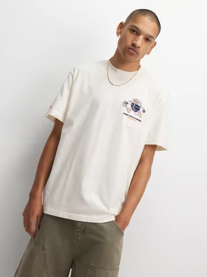 Redbat Athletics Men's Cream Relaxed T-Shirt