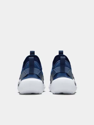 Nike Junior Grade-School Flex Runner 4 Navy/White Running Shoes 