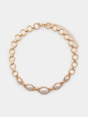 Mixed Perlised Chain Necklace