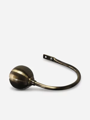 Ball Finial U-Arm Curtain Holdback Value Pack Set of 2 Bronze