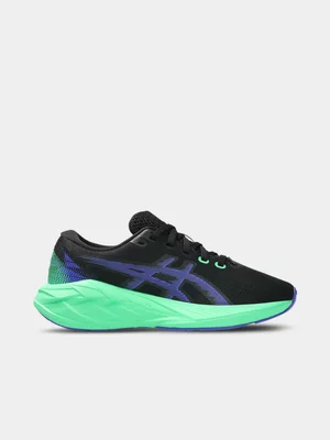 Asics Junior Grade-School Novablast 5 Black/Blue/Green Running Shoes 