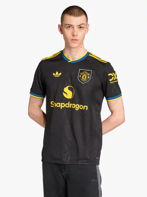 adidas Mens Manchester United 3rd 25/26 Black Stadium Jersey