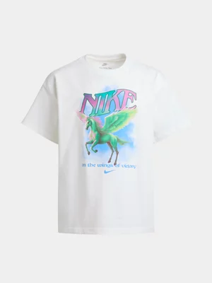 Nike Girls Youth Take Flight Photo White T-Shirt
