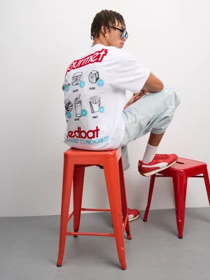 Redbat Men's Gourmet Flock White T-Shirt