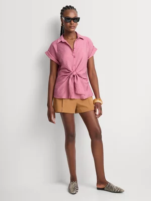 Sleeveless Tie Detail Shirt 