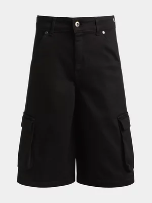 Jet Teen Boys Black Cargo Pocket Short