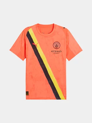 Puma Mens Manchester City Kidsuper Away 25/26 Orange/Black Stadium Jersey