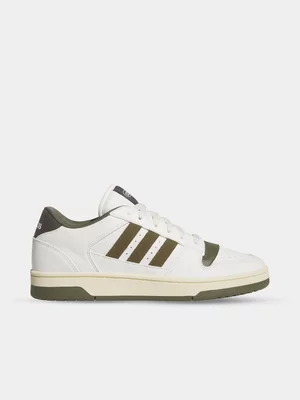 adidas Mens Break Start White/Olive Sneakers 