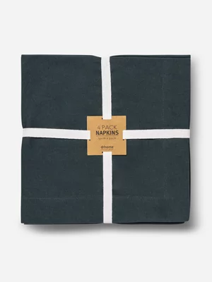 Isabella Cotton Napkins Teal 4Pack