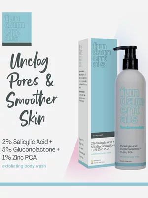 Fundamentals 2%Sly Acid+5%Glu+1%Zinc Pca Exfoliating Body Wash