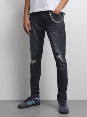 Redbat Men's Charcoal Super Skinny Jeans