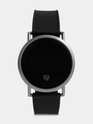 Exact Men's Black Silicone Strap Watch