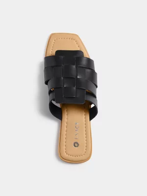 Exact Women's Black Gladiator Sandals
