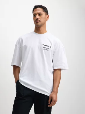 Jet Men's White Tokyo Graphic T-shirt