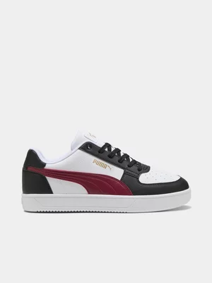 Mens Puma Caven 2.0 White/Red Sneaker