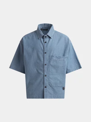 Jet Teen Boys Medium Blue Denim Overshirt