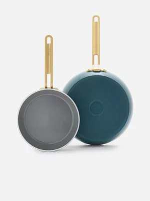 Greenpan Stanley Tucci Frypan Set 2Pc Venetian Teal